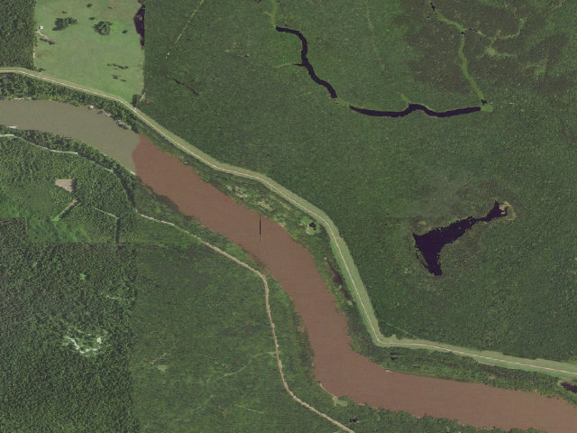 Aerial image of Richard K. Yancey WMA primitive camping area 5
