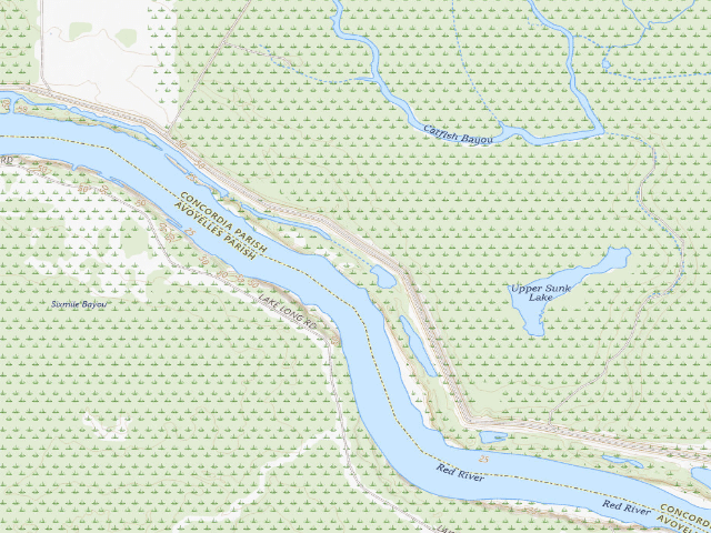 USGS topographic map of Richard K. Yancey WMA primitive camping area 5