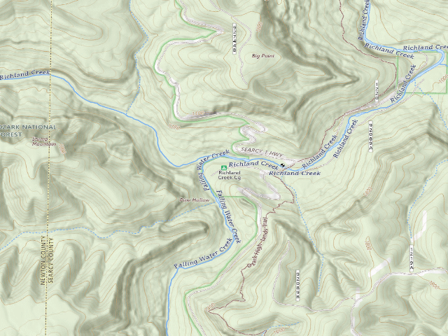 USGS topographic map of Richland Creek Cg