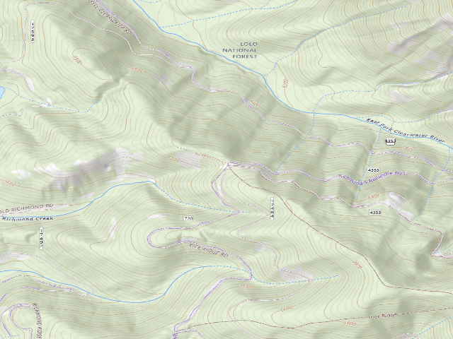 USGS topographic map of Richmond Ridge 02