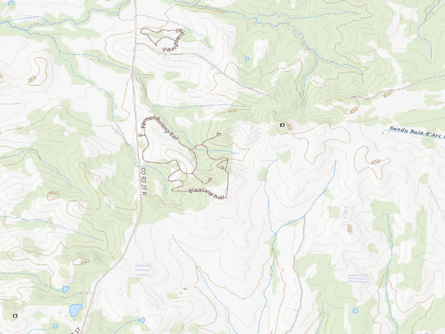 USGS topographic map of Rick Evans Grandview Prairie Camping Area #2
