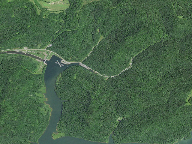 Aerial image of Riffle Run Campground