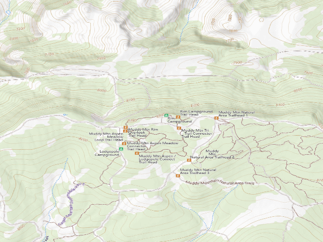 USGS topographic map of Rim Campground (Muddy Mountain)