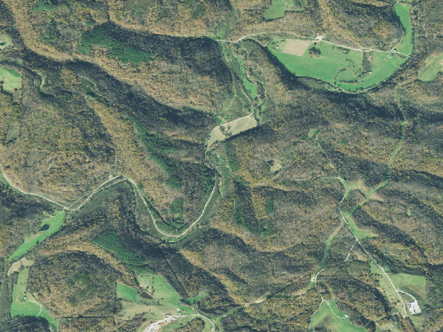 Aerial image of Ring Mill Campground