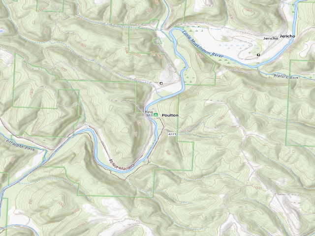 USGS topographic map of Ring Mill Campground