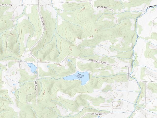 USGS topographic map of Rinquelin Trail Lake Conservation Area