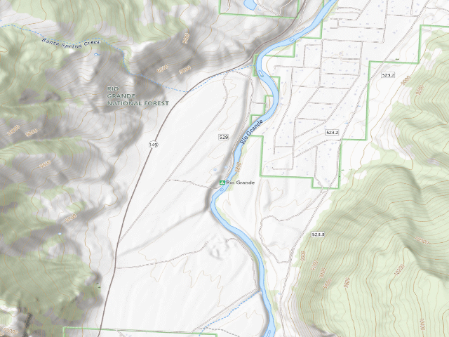 USGS topographic map of Rio Grande Campground