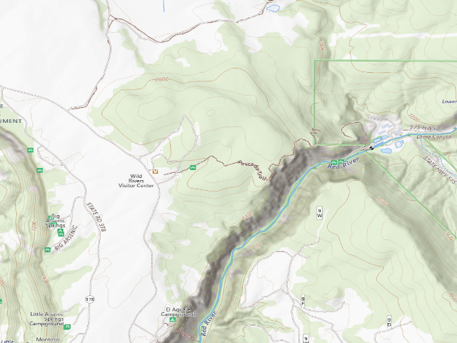 USGS topographic map of Rio Grande Del Norte National Monument