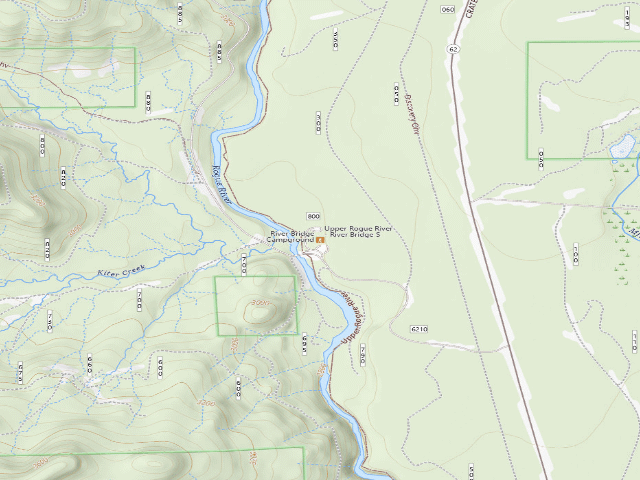 USGS topographic map of River Bridge Campground