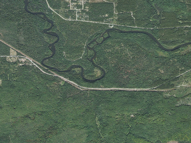 Aerial image of River Dune Backcounty Group Campsite