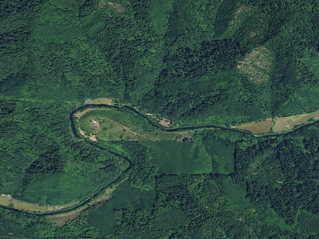 Aerial image of River Edge Group Campground