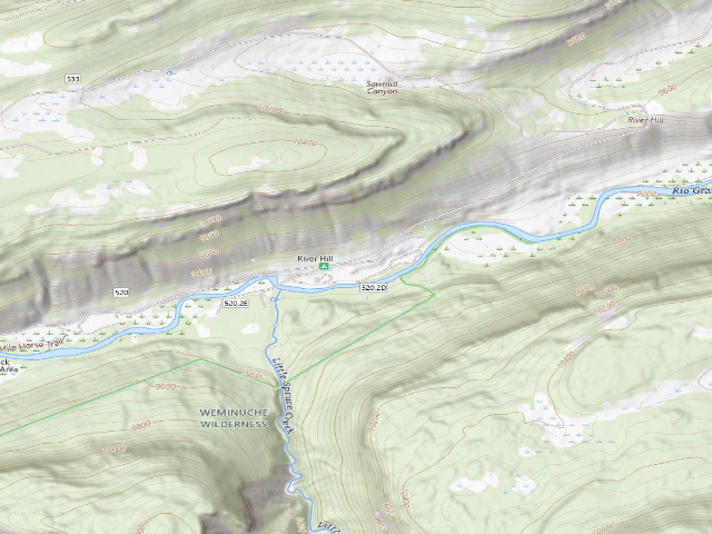 USGS topographic map of River Hill Campground