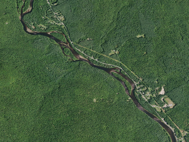 Aerial image of River Road Campsite (Silver Lake Wilderness)