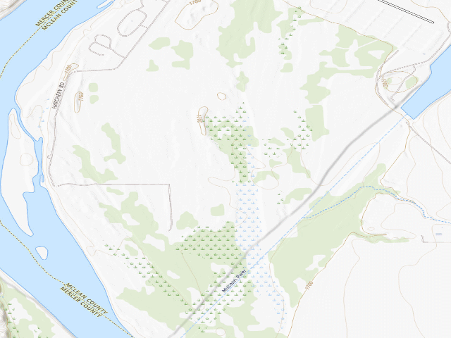 USGS topographic map of Riverdale WMA (McLean County)