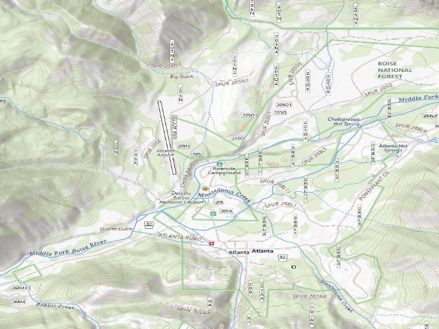 USGS topographic map of Riverside Campground