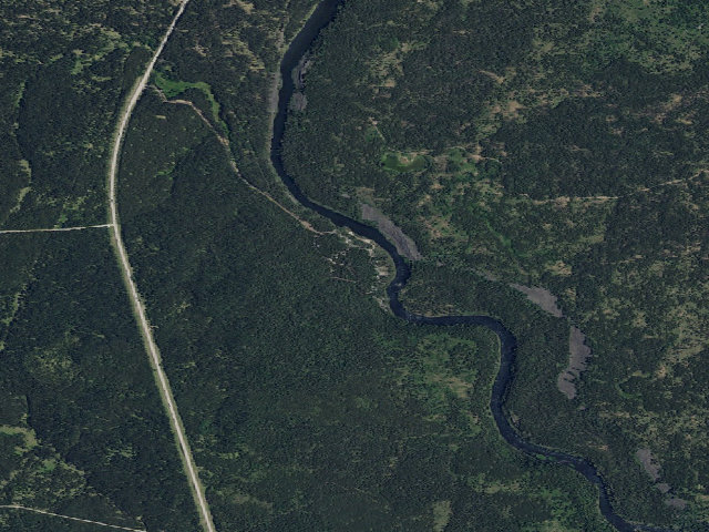 Aerial image of Riverside Campground