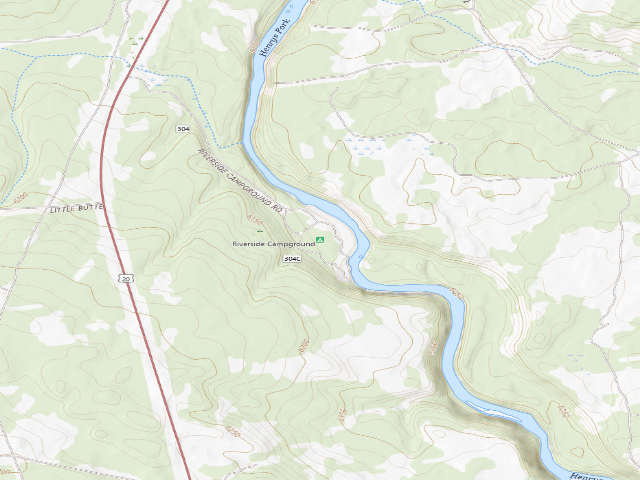 USGS topographic map of Riverside Campground