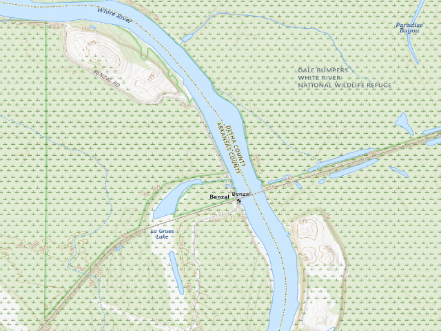 USGS topographic map of Riverside Camping Area #2
