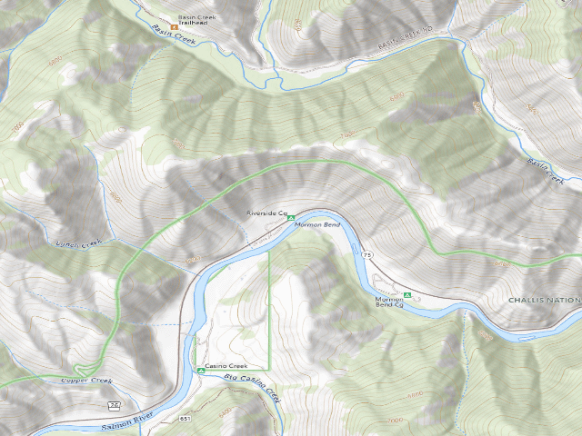 USGS topographic map of Riverside Cg