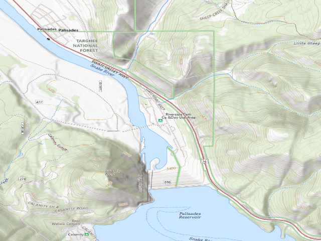 USGS topographic map of Riverside Park Cg &Day Use Area