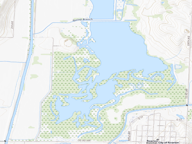USGS topographic map of Riverton WMA