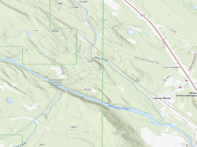 USGS topographic map of Road 10357