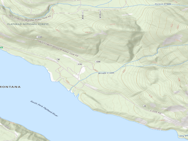 USGS topographic map of Road 1636