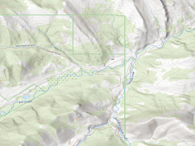 USGS topographic map of Road 196B-01