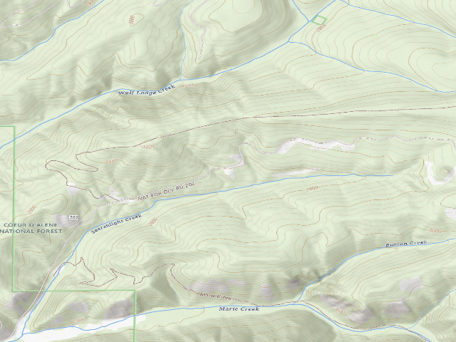 USGS topographic map of Road 202 Site 1