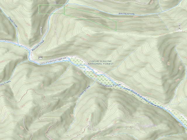 USGS topographic map of Road 209 Mm 16.7