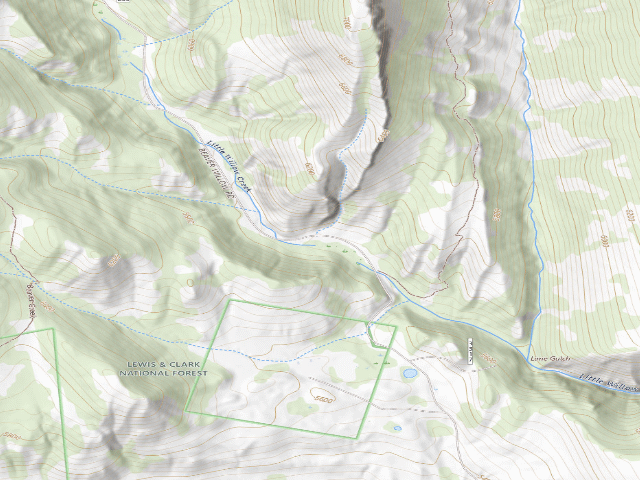 USGS topographic map of Road 233-02