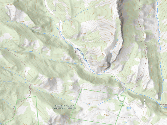 USGS topographic map of Road 233-04