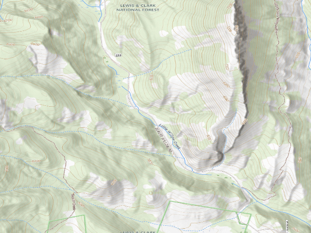 USGS topographic map of Road 233-05
