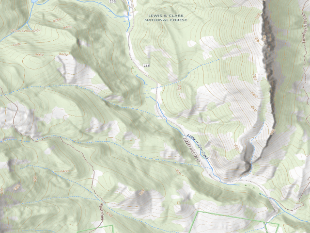 USGS topographic map of Road 233-06