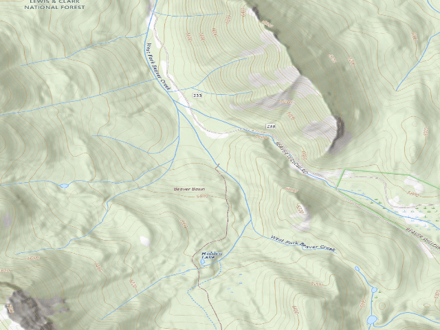 USGS topographic map of Road 233C1-01