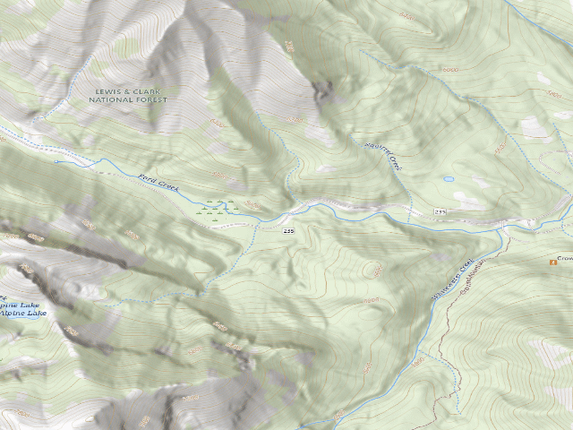 USGS topographic map of Road 235D-01