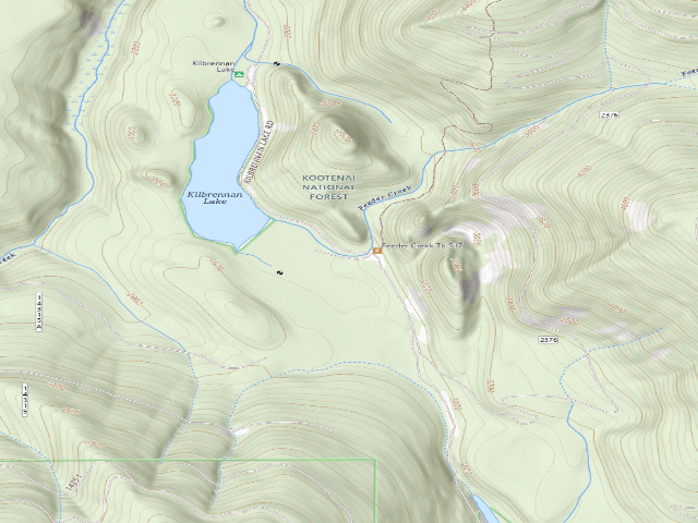 USGS topographic map of Road 2394E Site 1