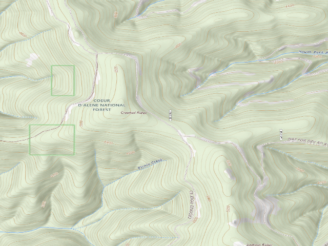 USGS topographic map of Road 258 Site 12