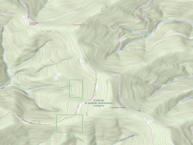 USGS topographic map of Road 258 Site 13