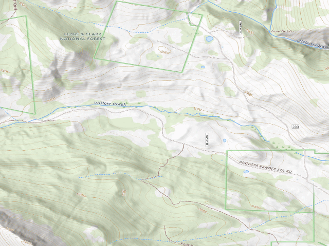 USGS topographic map of Road 3318-07