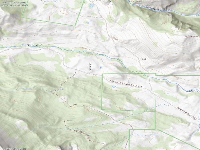 USGS topographic map of Road 3318-08