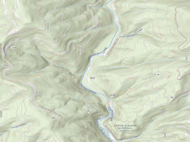 USGS topographic map of Road 412 Site 1A