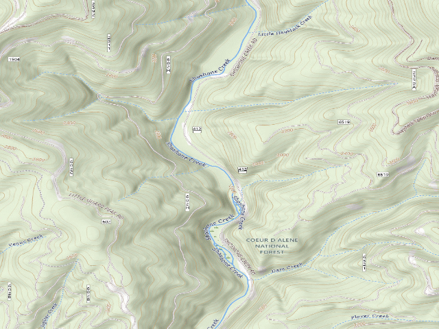 USGS topographic map of Road 412 Site 2