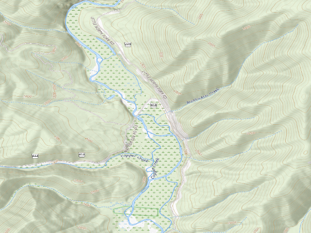 USGS topographic map of Road 413 Site 1D
