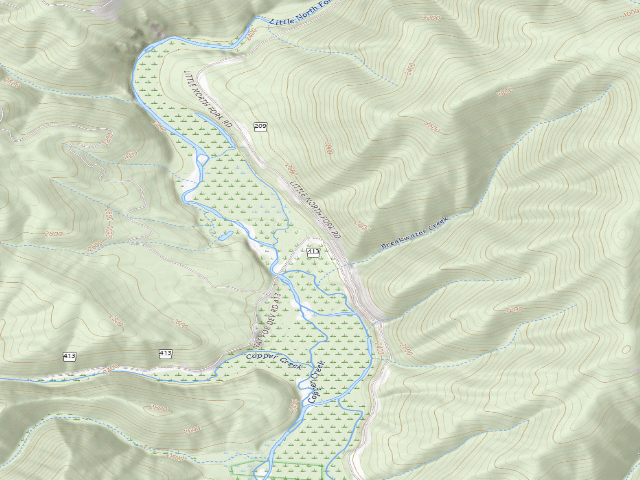 USGS topographic map of Road 413 Site 2