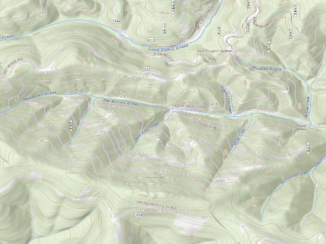 USGS topographic map of Road 596 Site 1