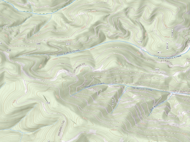USGS topographic map of Road 596 Site 2