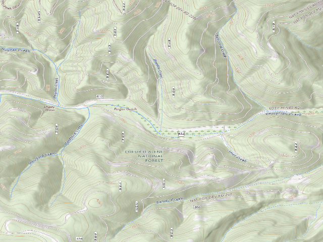 USGS topographic map of Road 612 Site 2A