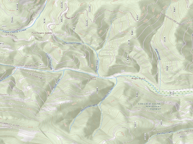 USGS topographic map of Road 612 Site 4