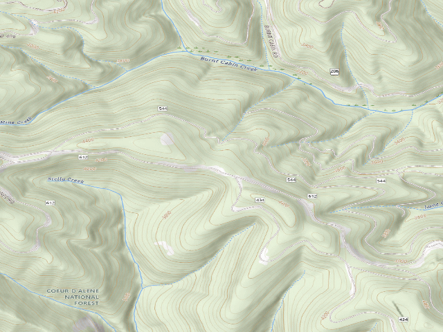 USGS topographic map of Road 612 Site 9